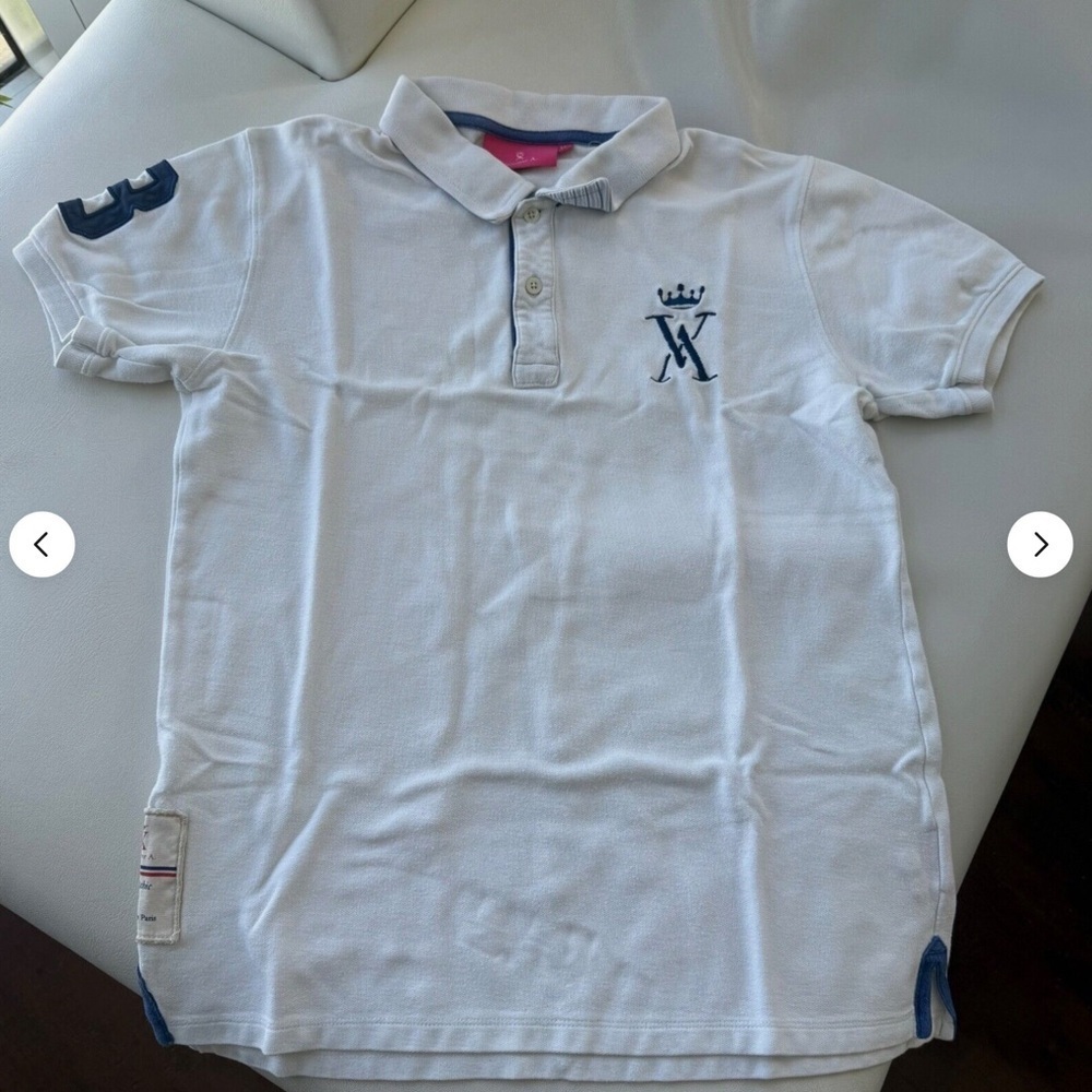 White Polo‎ Shirt for Kids 14T Vicomte A. Short sleeves